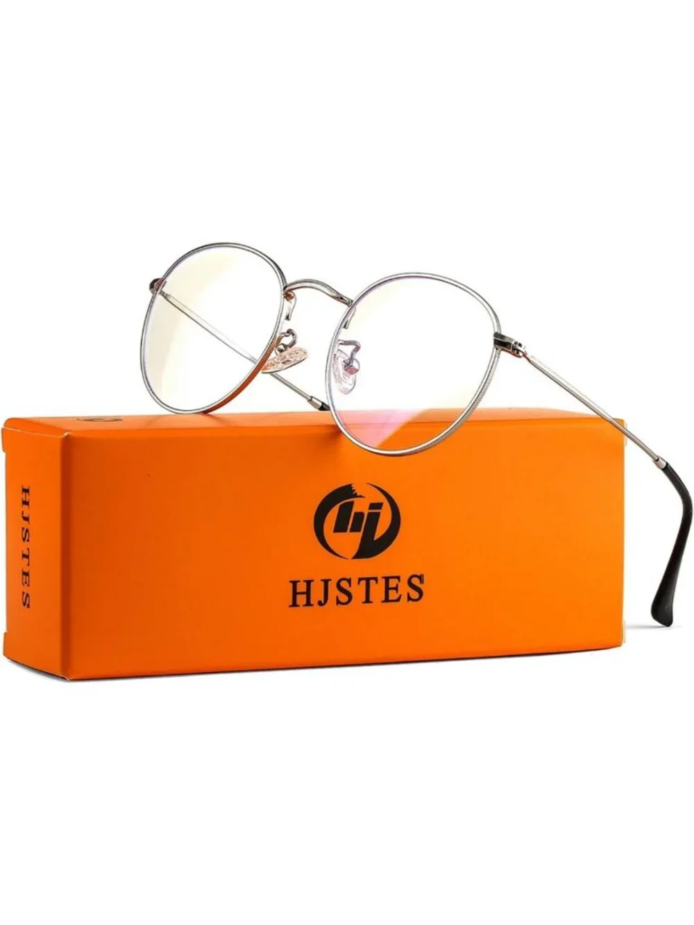 Retro Round Blue Light Glasses for Men & Women | Clear Lens Metal Frame Eyewear